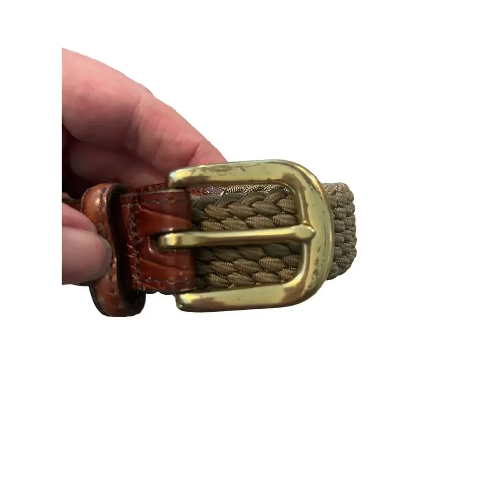 Brighton Mens leather and stretch rope woven belt Made in the USA, Size 42 - Picture 11 of 11